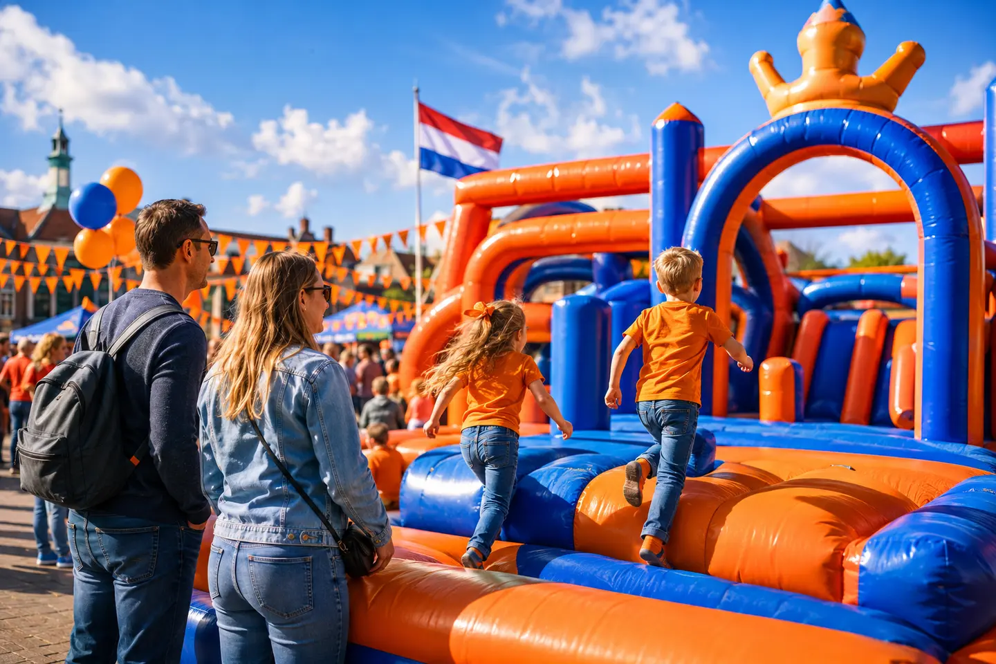 Bezoekers op het festivalterrein